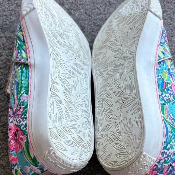 Lilly Pulitzer Women's Slip On Canvas Sneaker Shoes Tropical Floral; Sz: 8; EUC - Picture 7 of 7